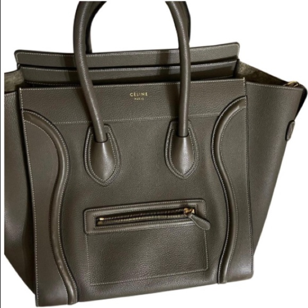 AUTHENTIC Céline Mini Luggage Handbag Souris Grey